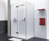 Душевой уголок Wasserkraft Aller Black Matt L/R, 120 х 80 см, стекло прозрачное, 10H06LBLACK MATT