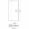 Душевая дверь в нишу Wasserkraft Berkel 48P12, универсальная, 100 x 200 см