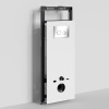 Инсталляция для унитаза Wasserkraft Salm 27TLT.010.ME.WH.CH01, декоративная стеклянная панель белая, механическая кнопка смыва хром