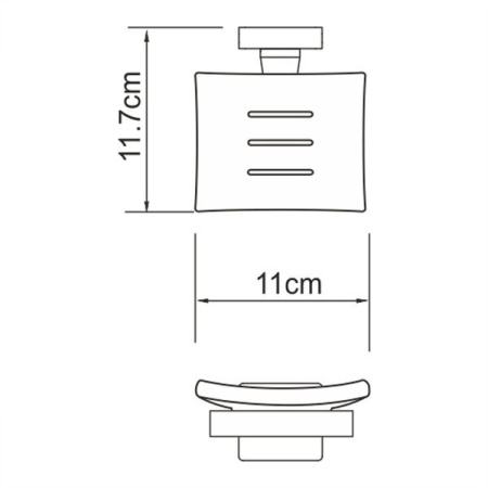 Мыльница с держателем Wasserkraft Dill, K-3929