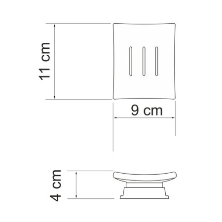 Мыльница Wasserkraft Amper K-5400 5429W, белая матовая