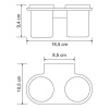 Подстаканник Wasserkraft Kammel, двойной, стеклянный, K-8328D