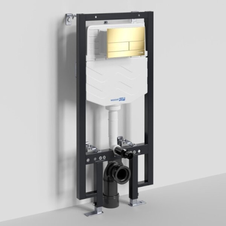 Инсталляция для унитаза Wasserkraft Vils 56TLT.010.ME.PG04, механическая клавиша золото глянцевое