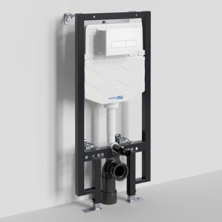 Инсталляция для унитаза Wasserkraft Vils 56TLT.010.ME.WM03, механическая клавиша белая матовая