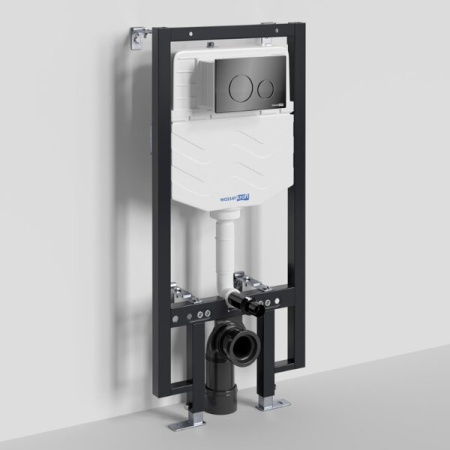 Инсталляция для унитаза Wasserkraft Vils 56TLT.010.ME.PB02, механическая клавиша черная