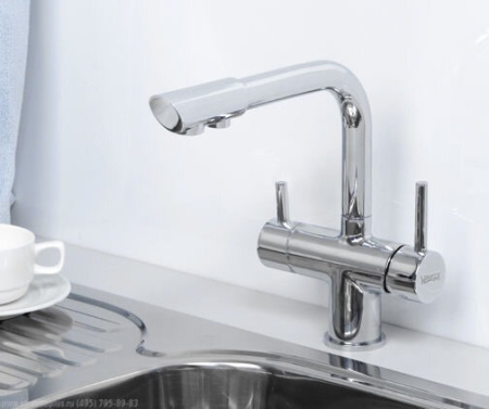 Смеситель Wasserkraft A8037 для кухни под фильтр, светлая бронза