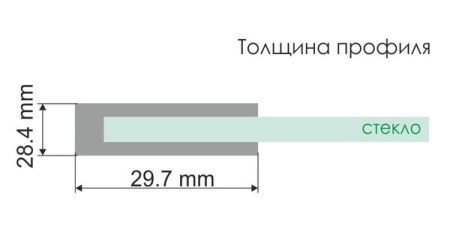 Душевая дверь в нишу Wasserkraft 48P13, универсальная, 110 х 200 см