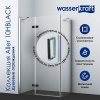 Душевой уголок Wasserkraft Aller Black L/R, 120 х 100 см, стекло прозрачное, 10H10LBLACK