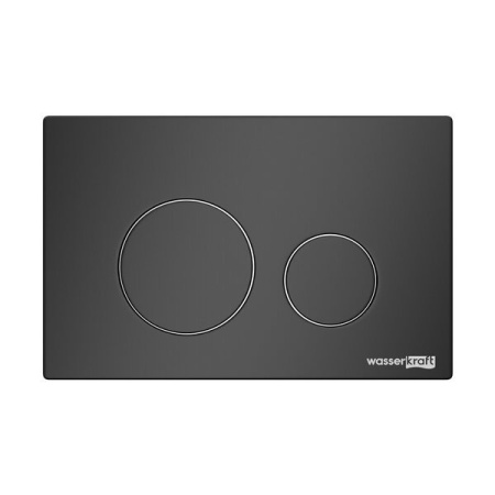 Инсталляция для унитаза Wasserkraft Abens 20TLT.010.ME.WH.MB02, декоративная стеклянная панель белая, механическая кнопка смыва черная матовая