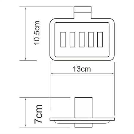 Мыльница-решетка с держателем Wasserkraft Lopau, хром, K-6069