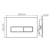 Инсталляция для унитаза Wasserkraft Salm 27TLT.010.ME.WH.PB03, декоративная стеклянная панель белая, механическая кнопка смыва черная