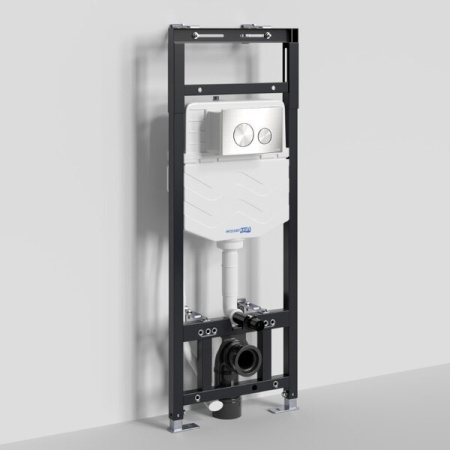 Инсталляция для унитаза Wasserkraft Alme 15TLT.010.ME.BN02, механическая клавиша никель