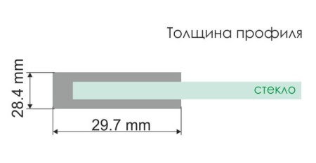 Душевая дверь в нишу Wasserkraft 48P04 90 х 200 см