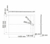 Душевой поддон Wasserkraft Mindel 85T36, 140 х 90 см, белый матовый