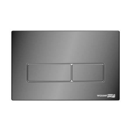 Инсталляция для унитаза Wasserkraft Salm 27TLT.010.ME.WH.PB03, декоративная стеклянная панель белая, механическая кнопка смыва черная