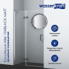 Душевой уголок Wasserkraft Aller Black Matt L/R, 120 х 80 см, стекло прозрачное, 10H06LBLACK MATT