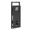 Инсталляция для унитаза Wasserkraft Salm 27TLT.010.ME.BL.PB01, декоративная стеклянная панель черная, механическая кнопка смыва черная, ободки хром