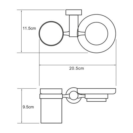 Держатель стакана и мыльницы Wasserkraft Donau, K-9426