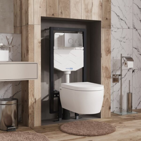 Инсталляция для унитаза Wasserkraft Vils 56TLT.010.ME.CH01, механическая клавиша хром