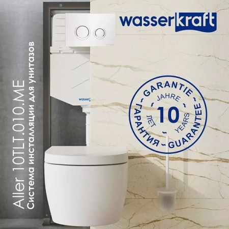 Инсталляция для унитаза Wasserkraft Aller 10TLT.010.ME.CH02, механическая клавиша цвет хром