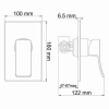 Гигиенический душ Wasserkraft A010656, со смесителем, C ВНУТРЕННЕЙ ЧАСТЬЮ, хром