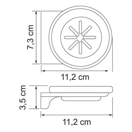 Мыльница с держателем Wasserkraft Kammel, стеклянная, K-8329W