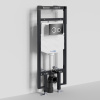 Инсталляция для унитаза Wasserkraft Dinkel 58TLT.010.ME.PB01, механическая клавиша черная, ободки хром