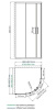 Душевой уголок Wasserkraft 61S01, четверть круга, 90 х 90 см