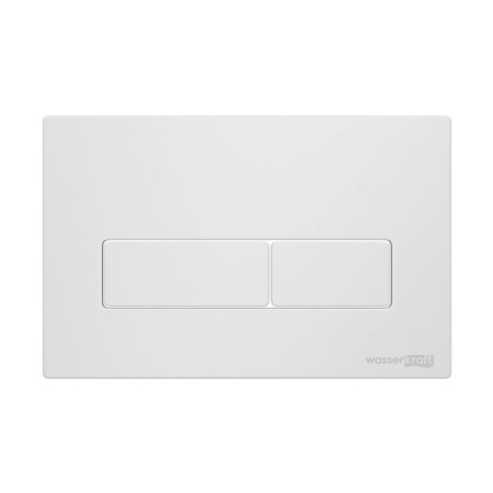 Инсталляция для унитаза Wasserkraft Abens 20TLT.010.ME.WH.WM03, декоративная стеклянная панель белая, механическая кнопка смыва белая матовая