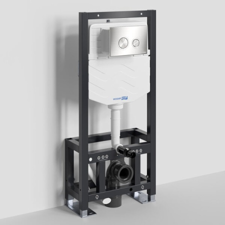 Инсталляция для унитаза Wasserkraft Dill 61TLT.010.ME.BN01, механическая клавиша никель