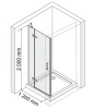 Душевая дверь в нишу Wasserkraft Aller White L/R, 120 х 200 см, 10H05LWHITE