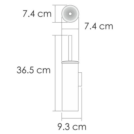 Ершик для унитаза Wasserkraft K-1087GM, оружейная сталь