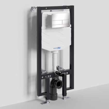 Инсталляция для унитаза Wasserkraft Vils 56TLT.010.ME.BN04, механическая клавиша никель