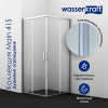 Душевой уголок Wasserkraft 41S07, 120 x 90 см, прямоугольный, стекло прозрачное