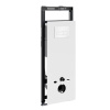 Инсталляция для унитаза Wasserkraft Salm 27TLT.010.ME.WH.WH03, декоративная стеклянная панель белая, механическая кнопка смыва белая