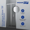Душевой уголок Wasserkraft Weser 78F19, 100 х 100 х 200 см, профиль серебристый, стекло прозрачное