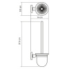 Ершик для унитаза Wasserkraft Diemel, подвесной, Diemel K-2227