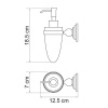 Дозатор стеклянный с держателем Wasserkraft Ammer, K-7099