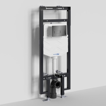 Инсталляция для унитаза Wasserkraft Dinkel 58TLT.010.ME.PB03, механическая клавиша черная