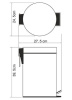 Корзина для мусора Wasserkraft Серия К, 12 л, с педалью, K-612