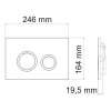 Инсталляция для унитаза Wasserkraft Abens 20TLT.010.ME.BL.BN01, декоративная стеклянная панель черная, механическая кнопка смыва никель