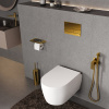 Инсталляция для унитаза Wasserkraft Dill 61TLT.010.ME.PG04, механическая клавиша золото глянцевое