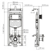 Инсталляция для унитаза Wasserkraft Alme 15TLT.010.ME.RG04, механическая клавиша золото розовое
