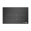 Инсталляция для унитаза Wasserkraft Salm 27TLT.010.ME.WH.MB03, декоративная стеклянная панель белая, механическая кнопка смыва черная матовая