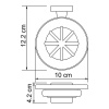 Мыльница стеклянная с держателем Wasserkraft Lippe, K-6529
