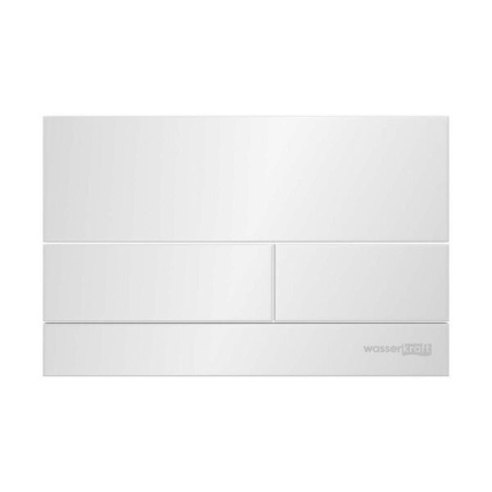 Инсталляция для унитаза Wasserkraft Salm 27TLT.010.ME.BL.WH04, декоративная стеклянная панель черная, механическая кнопка смыва белая