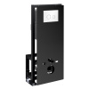 Инсталляция для унитаза Wasserkraft Glan 66TLT.010.ME.BL.WH01, декоративная стеклянная панель черная, механическая кнопка смыва белая, ободки хром