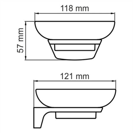Мыльница с держателем Wasserkraft Glan, PVD - покрытие, черный глянец, K-5129