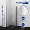 Душевой уголок Wasserkraft Berkel, 130 х 100 см, профиль хром, стекла прозрачные, 48P34