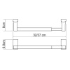 Полотенцедержатель Wasserkraft Leine, 30 см, K-5091